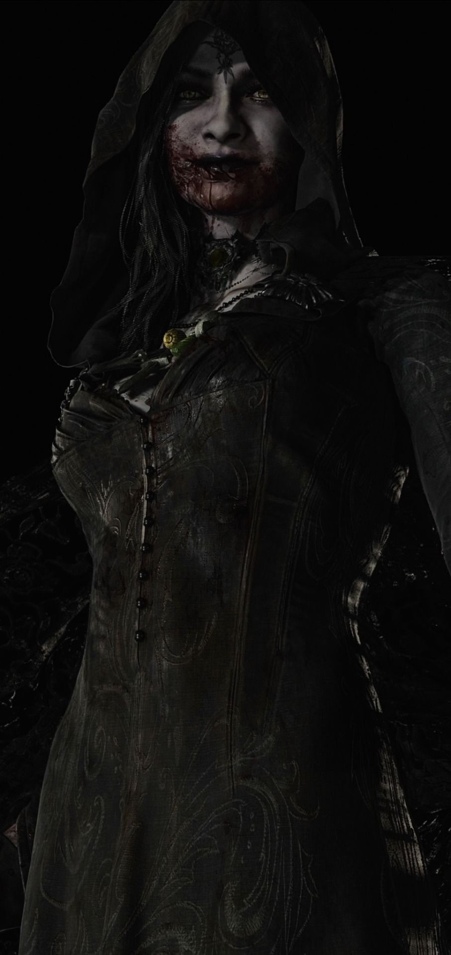 907x1920 Cassandra Dimitrescu Wallpaper