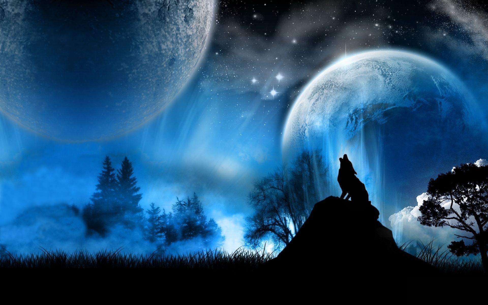 1920x1200 Wolf Fantasy Wallpaper