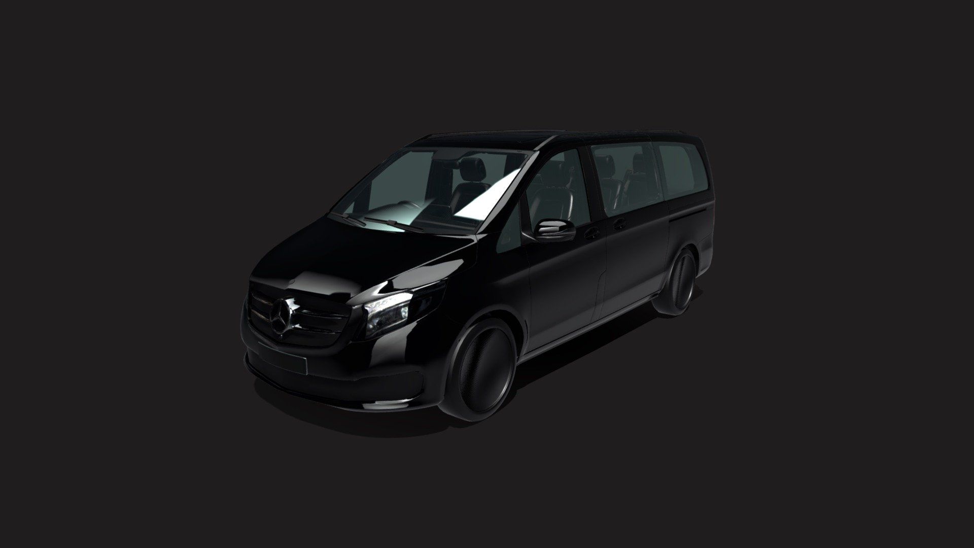 1920x1080 Mercedes Benz V Class Free 3D model by Mona x Supercars [61583f5]