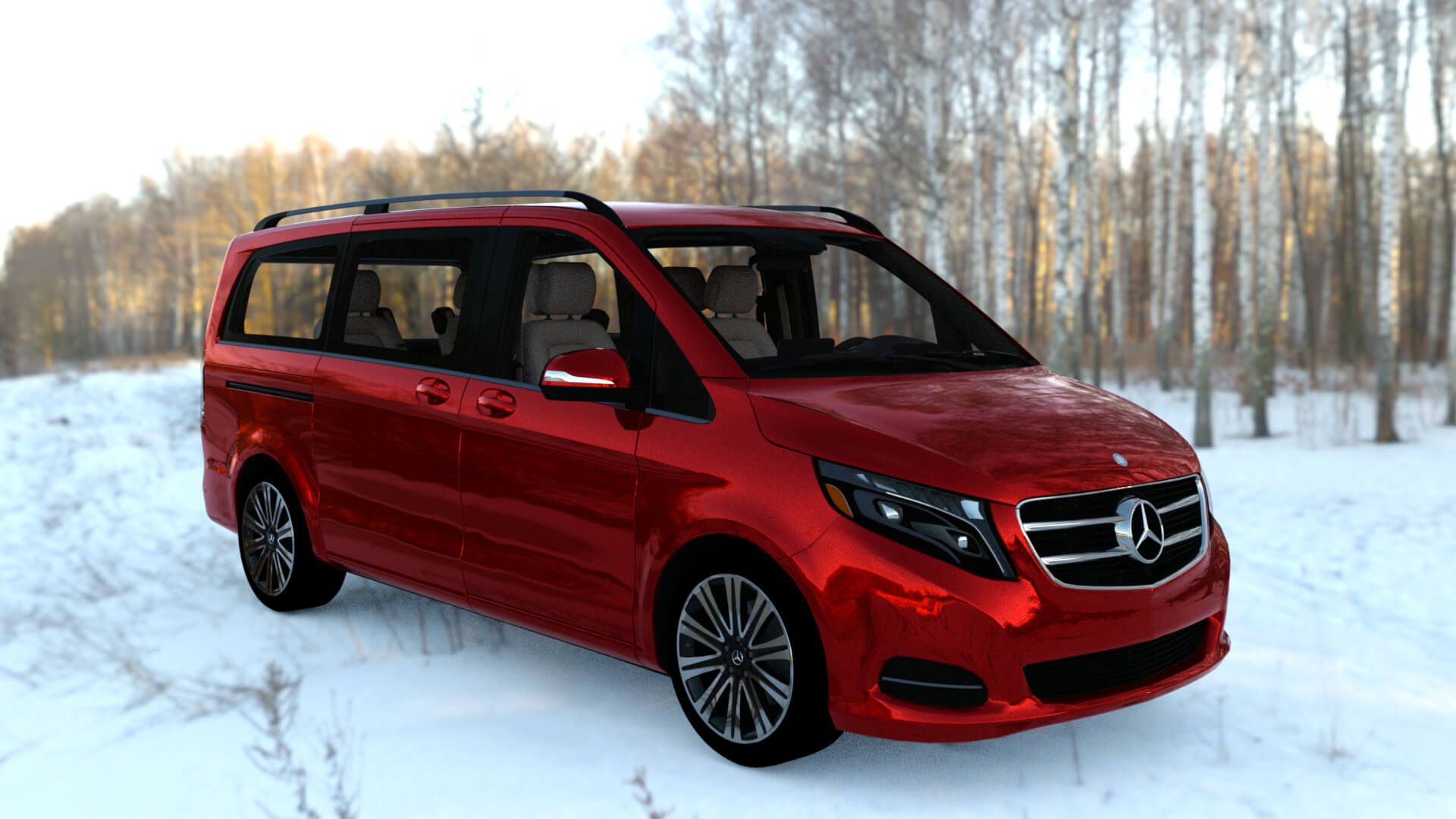 1920x1080 Mercedes Benz V Class 2021 Daz Content
