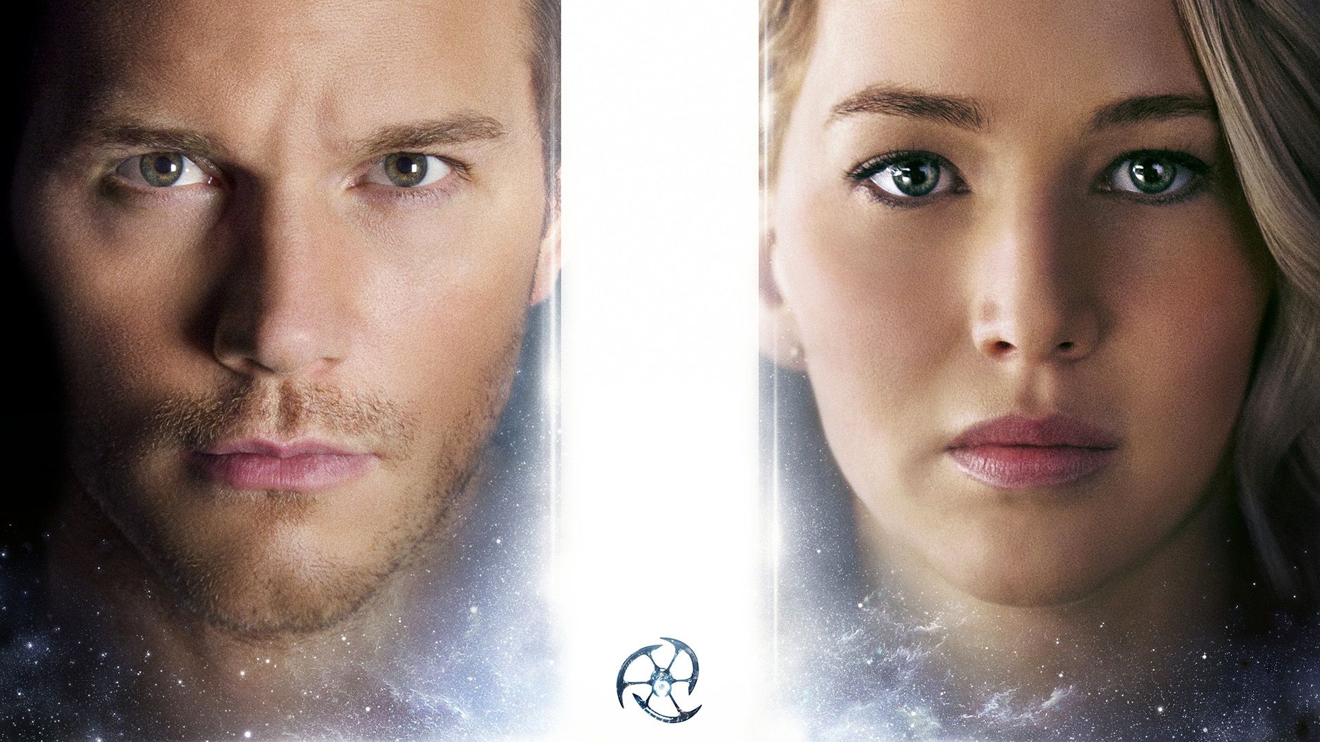 1920x1080 HD Wallpaper of Jennifer Lawrence & Chris Pratt in Passengersx1080