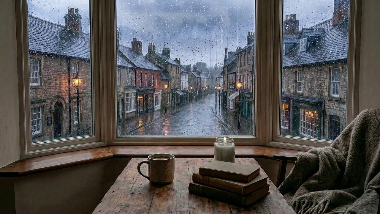 1280x720 Cozy, Interior, Rain. Free Stock Video