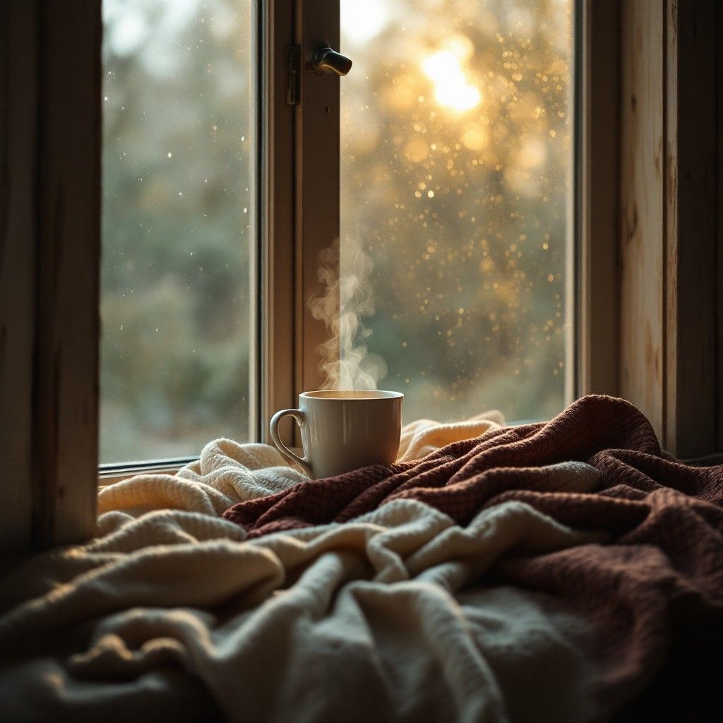1024x1024 Download Cozy Window Moment Image, Hygge, Window