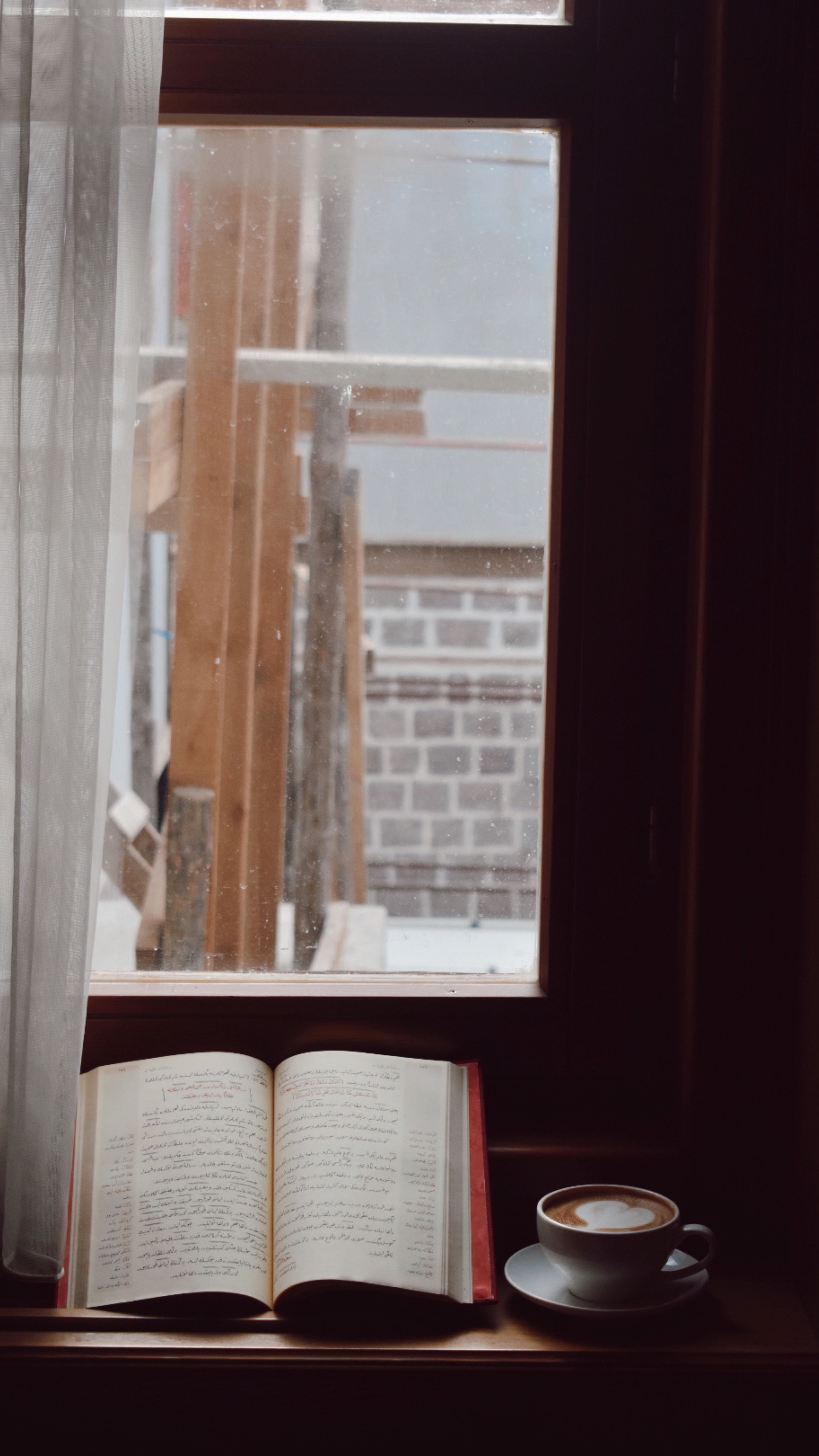 3375x6000 Cozy Reading Nook with Coffee by Window · Free