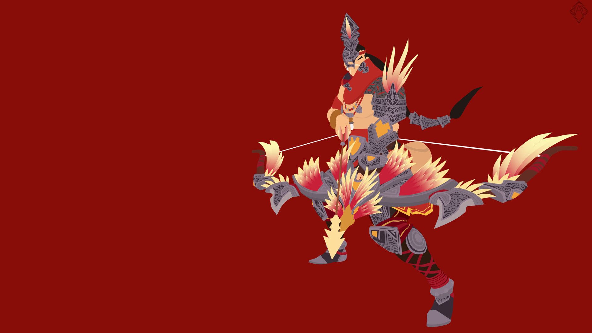 1920x1080 Jay R. Hou Yi Minimalist Wallpaper