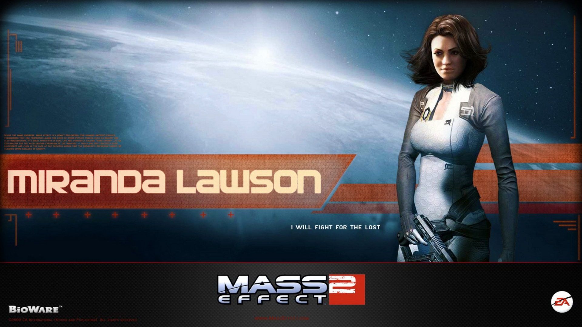 1920x1080 Mass Effect Miranda Lawson 4K UHD Wallpaper for UltraHD Desktop and TV