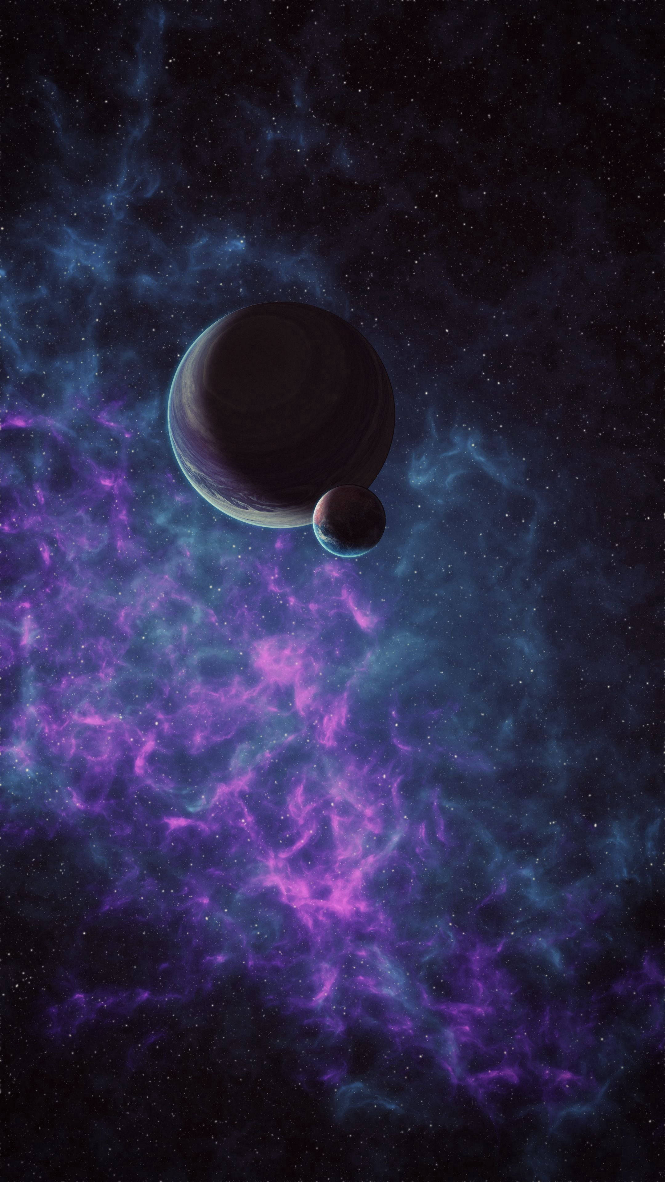 2160x3840 Download Purple Clouds In Space 4k Phone Wallpaper