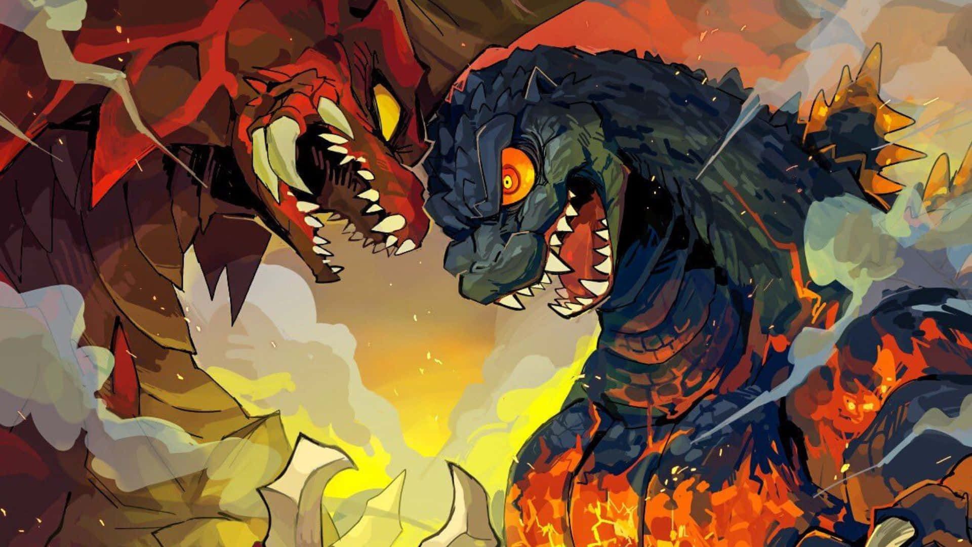 1920x1080 Download Godzilla and Destoroyah in Epic Battle Wallpaper