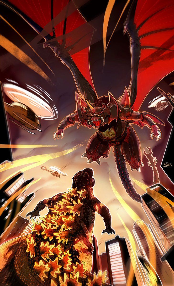 729x1200 Burning Godzilla vs Destoroyah