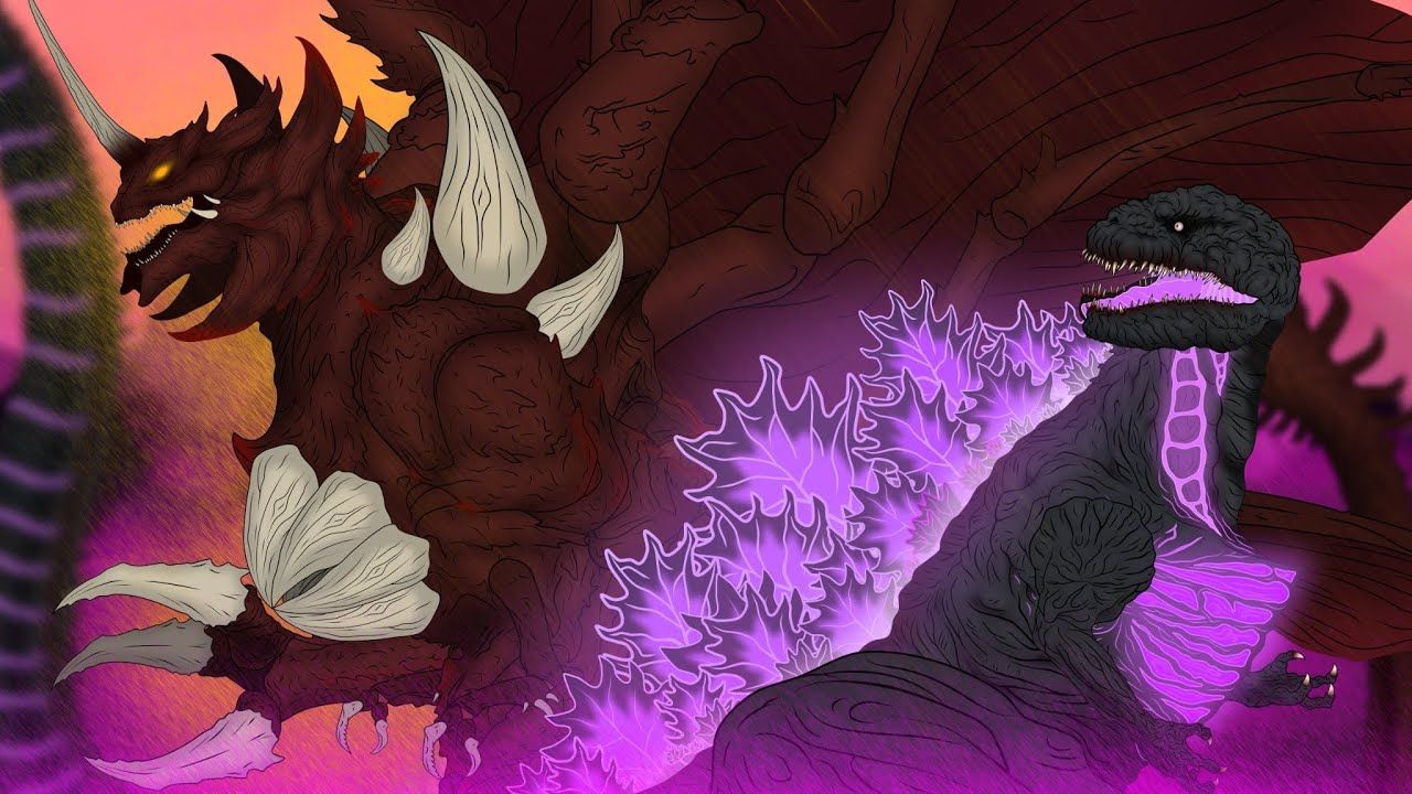1280x720 DESTOROYAH vs SHIN GODZILLA. ANIMATION. PART 1 (SPECIAL 1M SUBS)