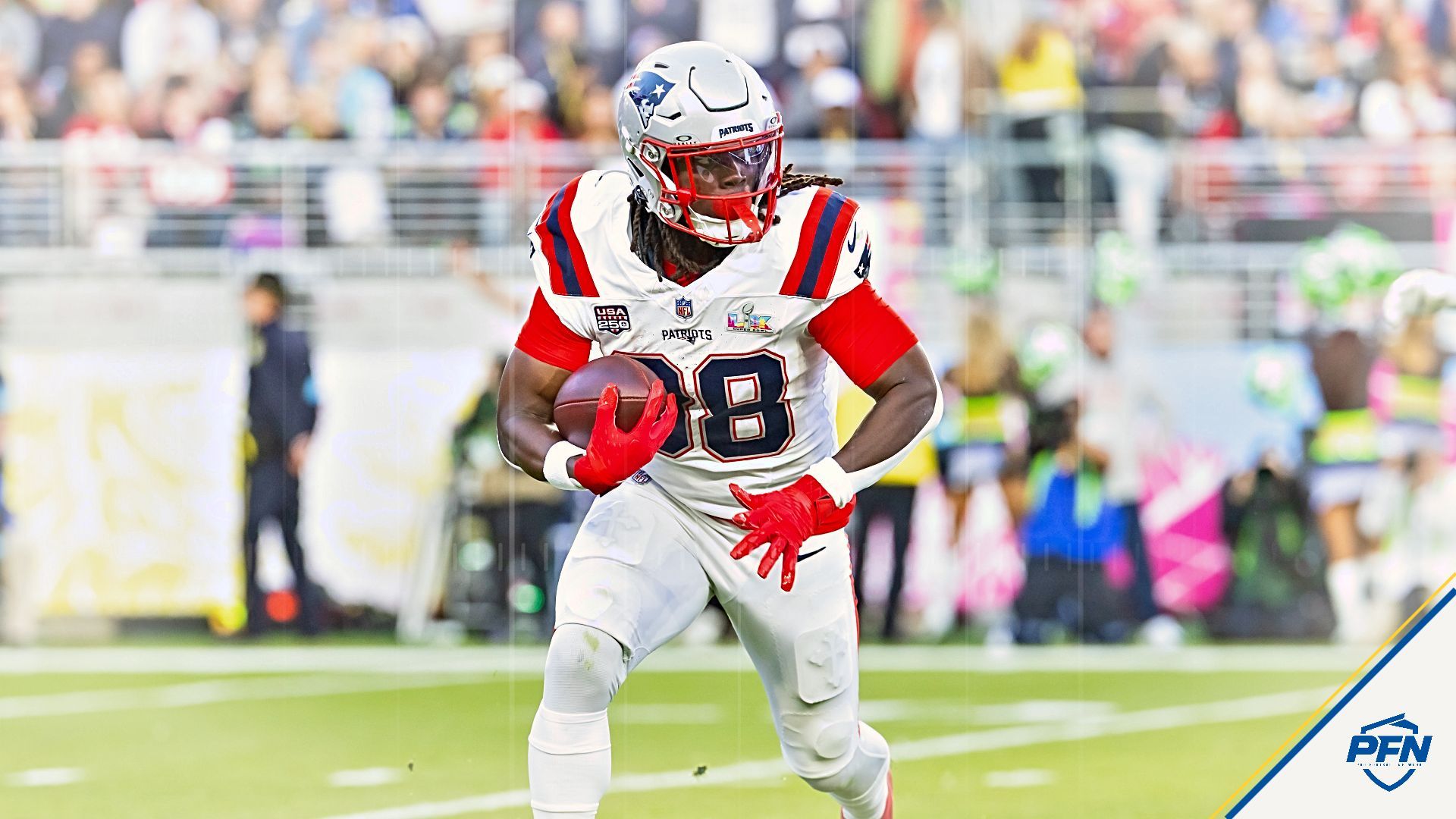 1920x1080 Updated Rhamondre Stevenson Fantasy Outlook 2026: Patriots RB Is a Regression Candidate