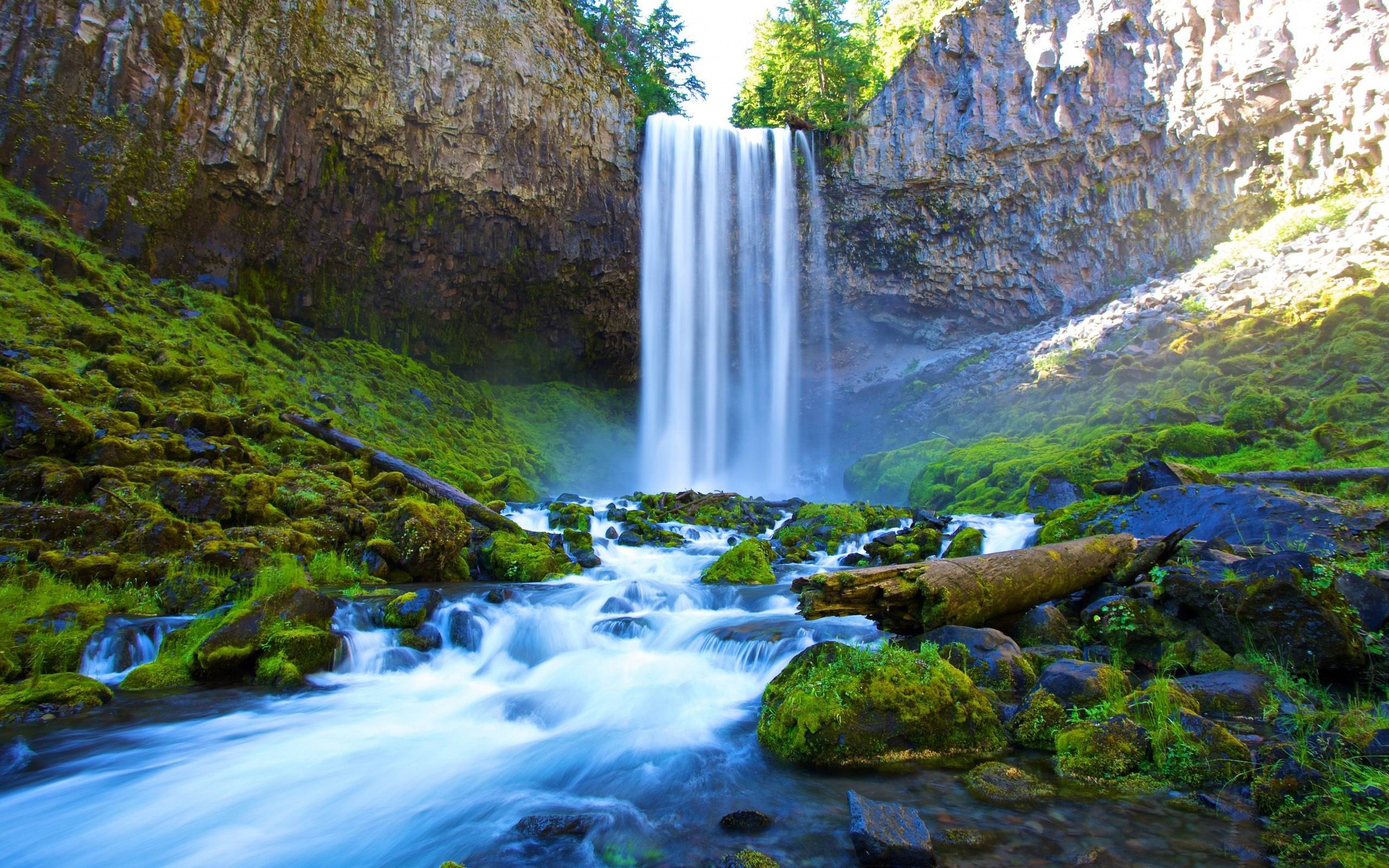 2560x1600 Falling Water Nature HD Wallpaper