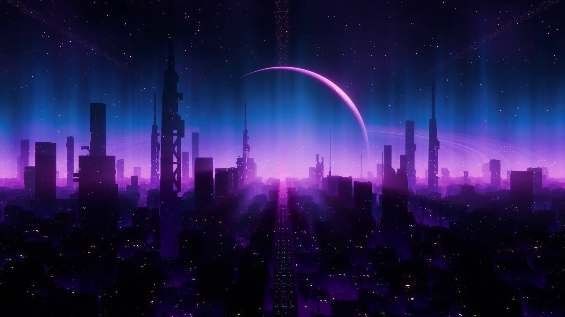 1920x1080 Futuristic Neon Cityscape Live Wallpaper 4K Cyberpunk Desktop