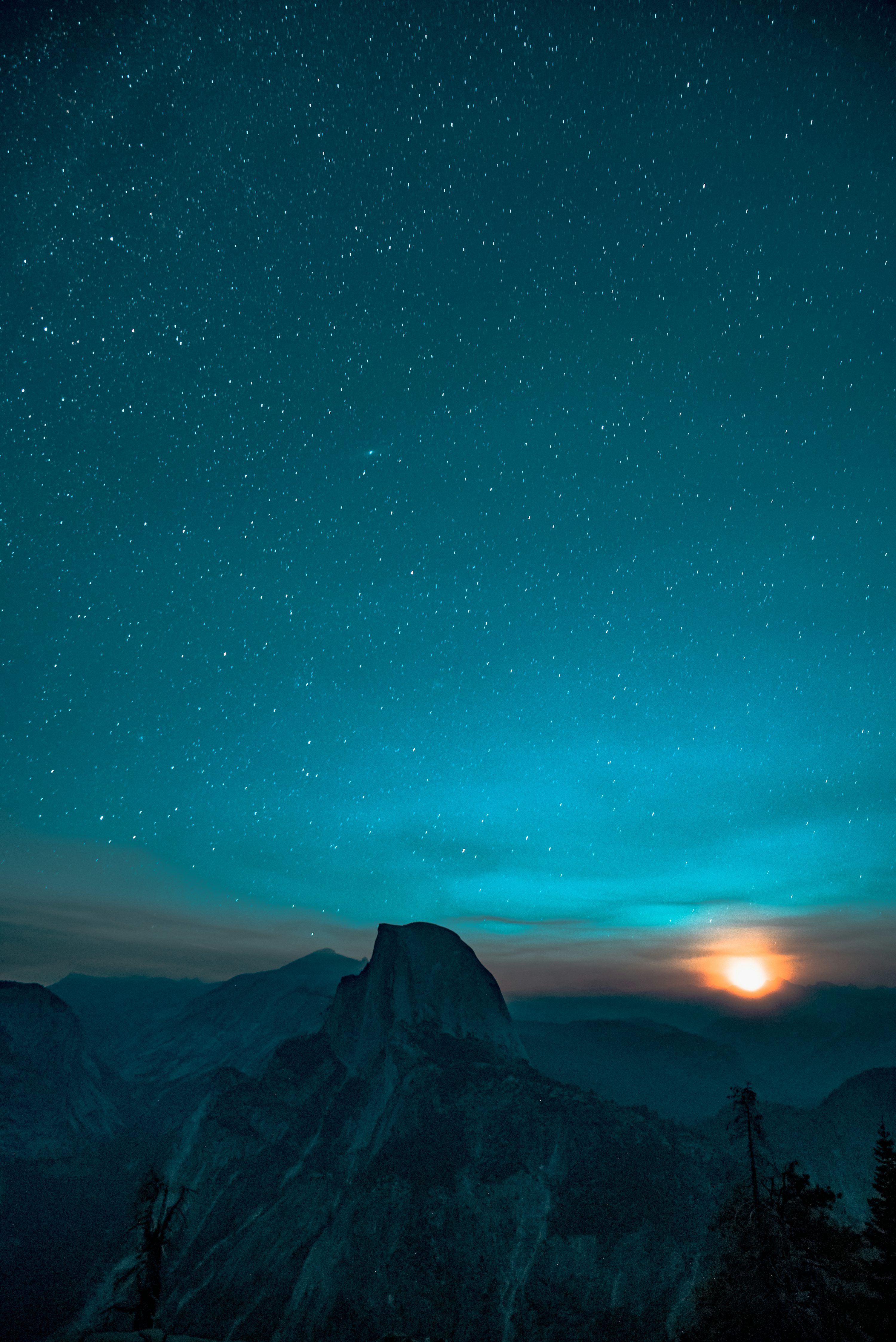 3000x4494 Yosemite Night Picture. Download Free Image