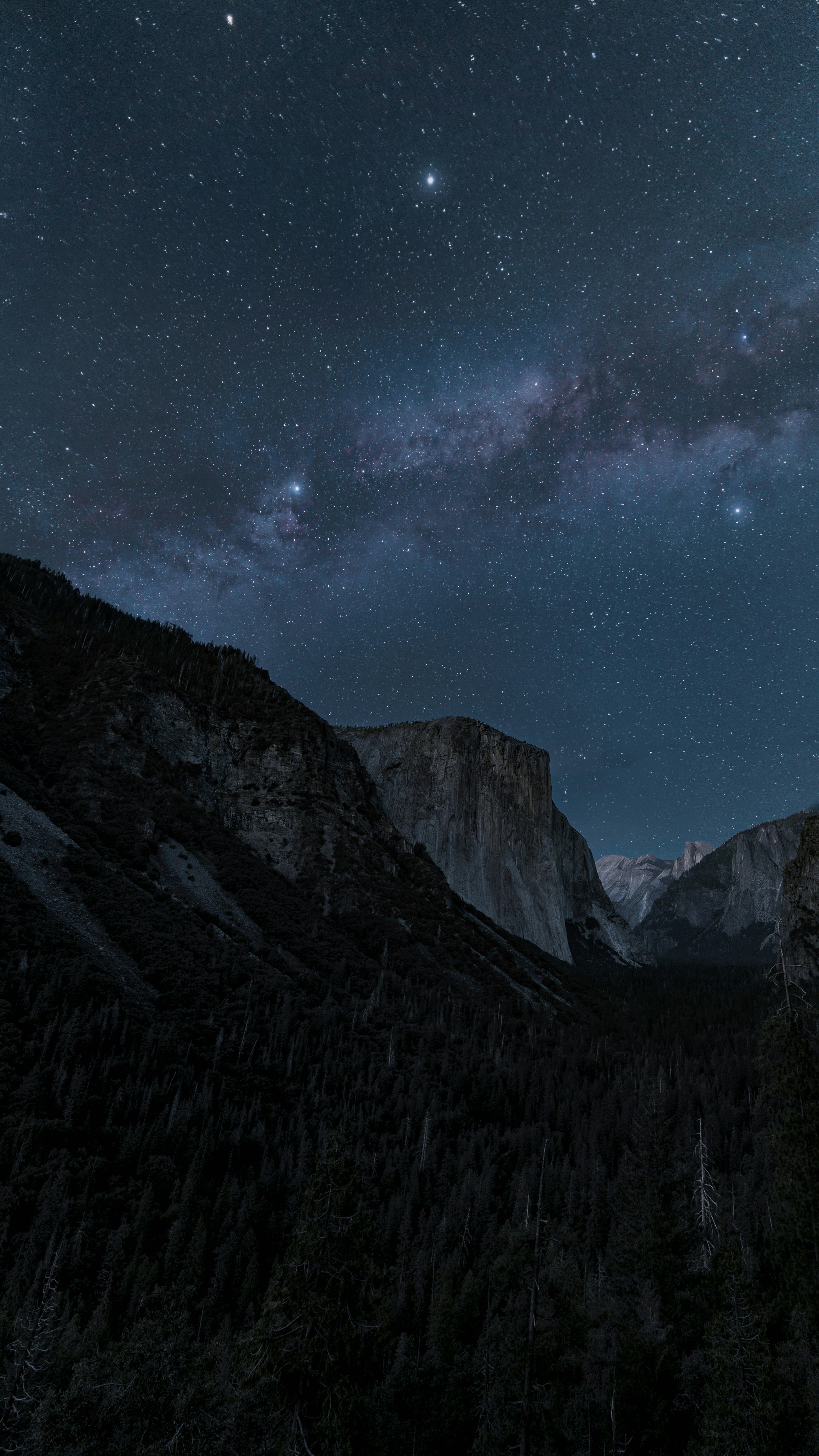 3376x6000 Stunning Night Sky Over Yosemite Valley · Free