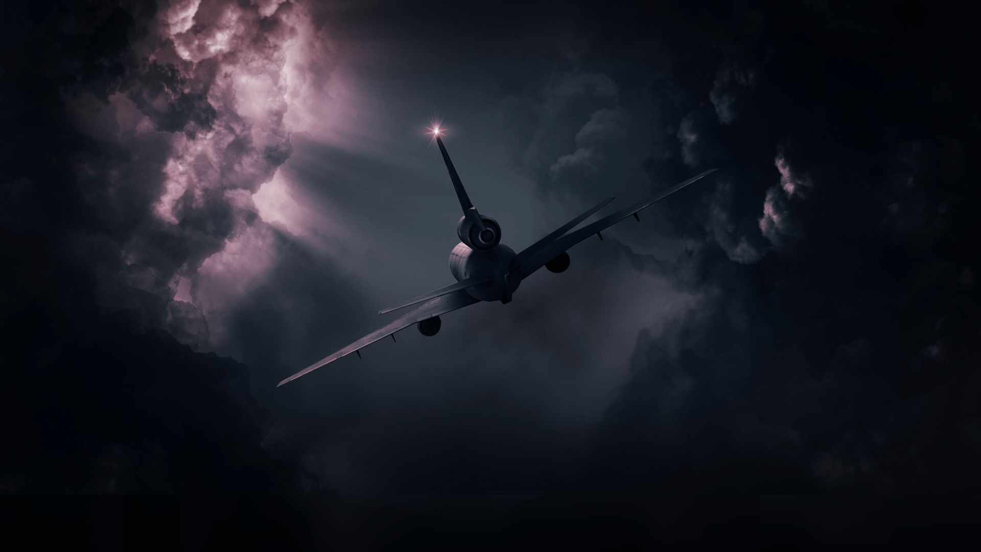 1920x1080 Dark Plane Wallpaper