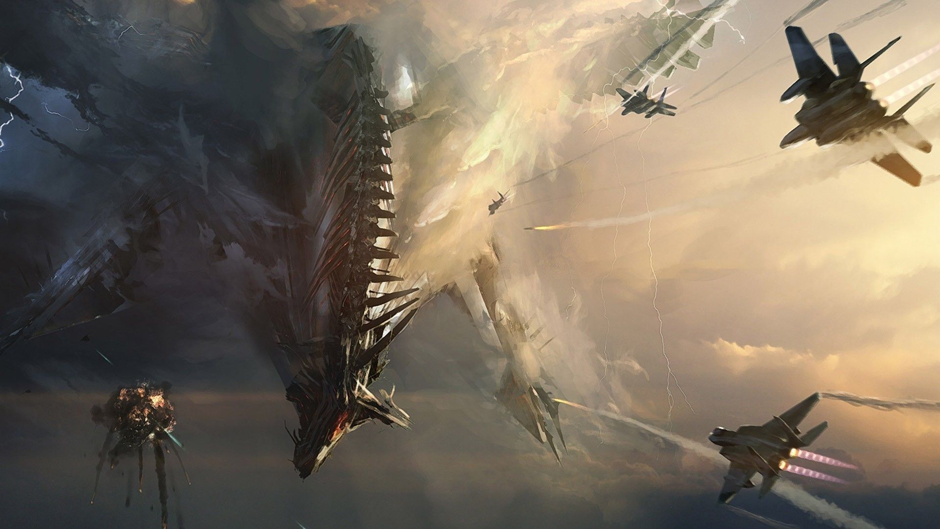 1920x1080 Fantasy Aircraft Dark HD Desktop Wallpaper 111029