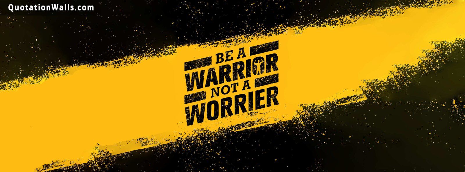 1600x592 Be A Warrior Motivational Facebook Cover Photo