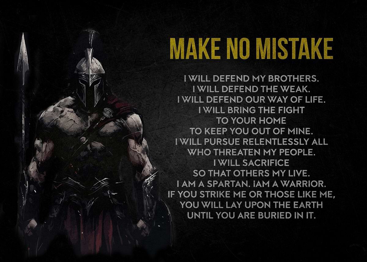 1200x857 Spartan Warrior Quote Poster, Picture & Metal Print
