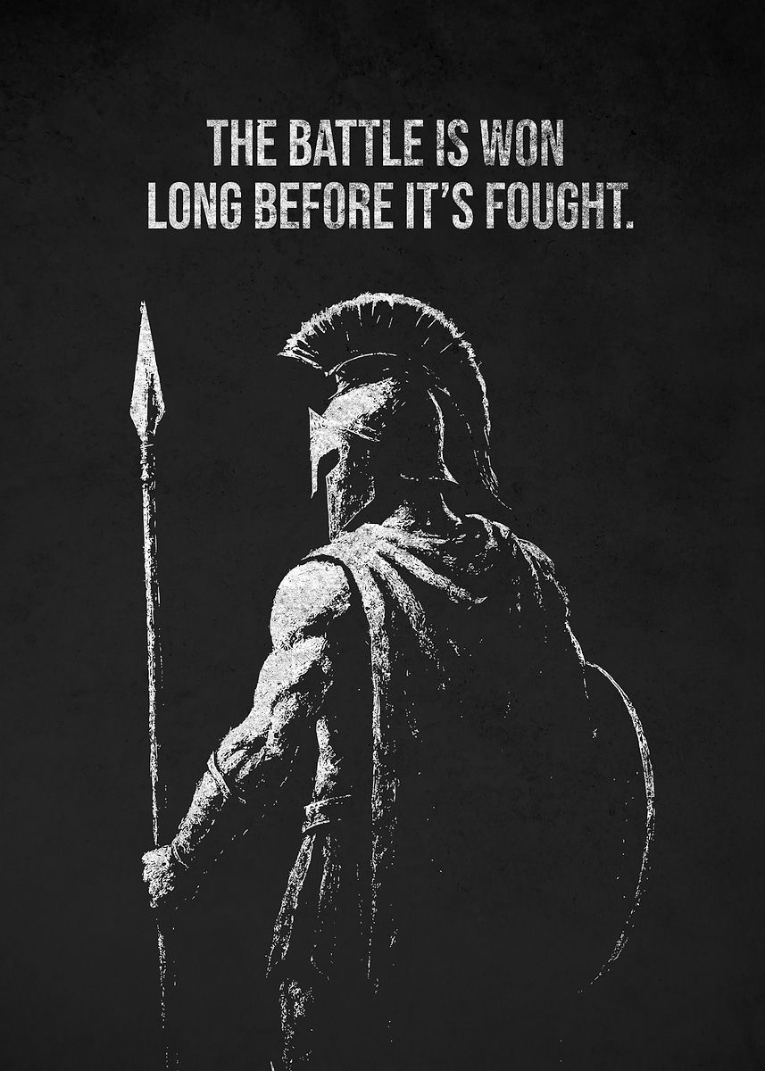 857x1200 Victory in Preparation Motivational Quote Poster, Picture & Metal Print