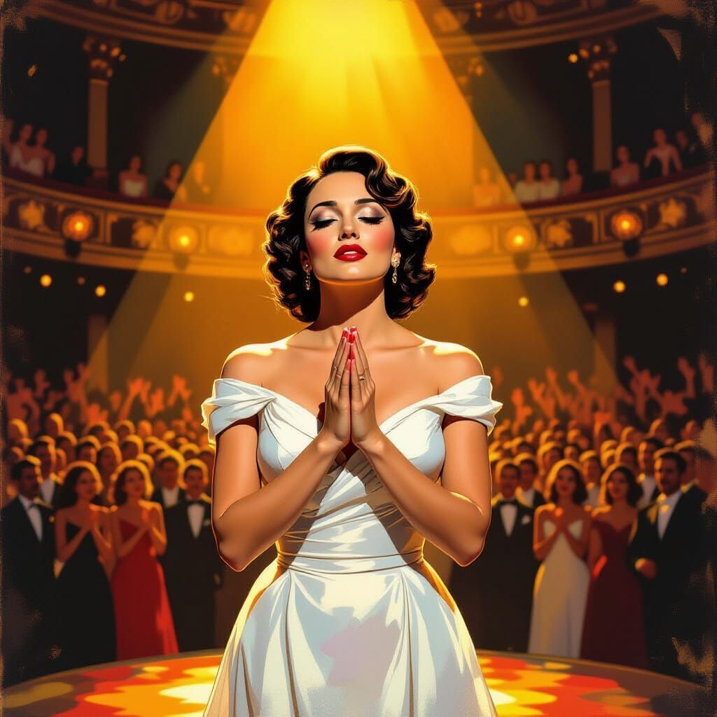 1024x1024 Evita's Iconic Performance in Dramatic Spotlight