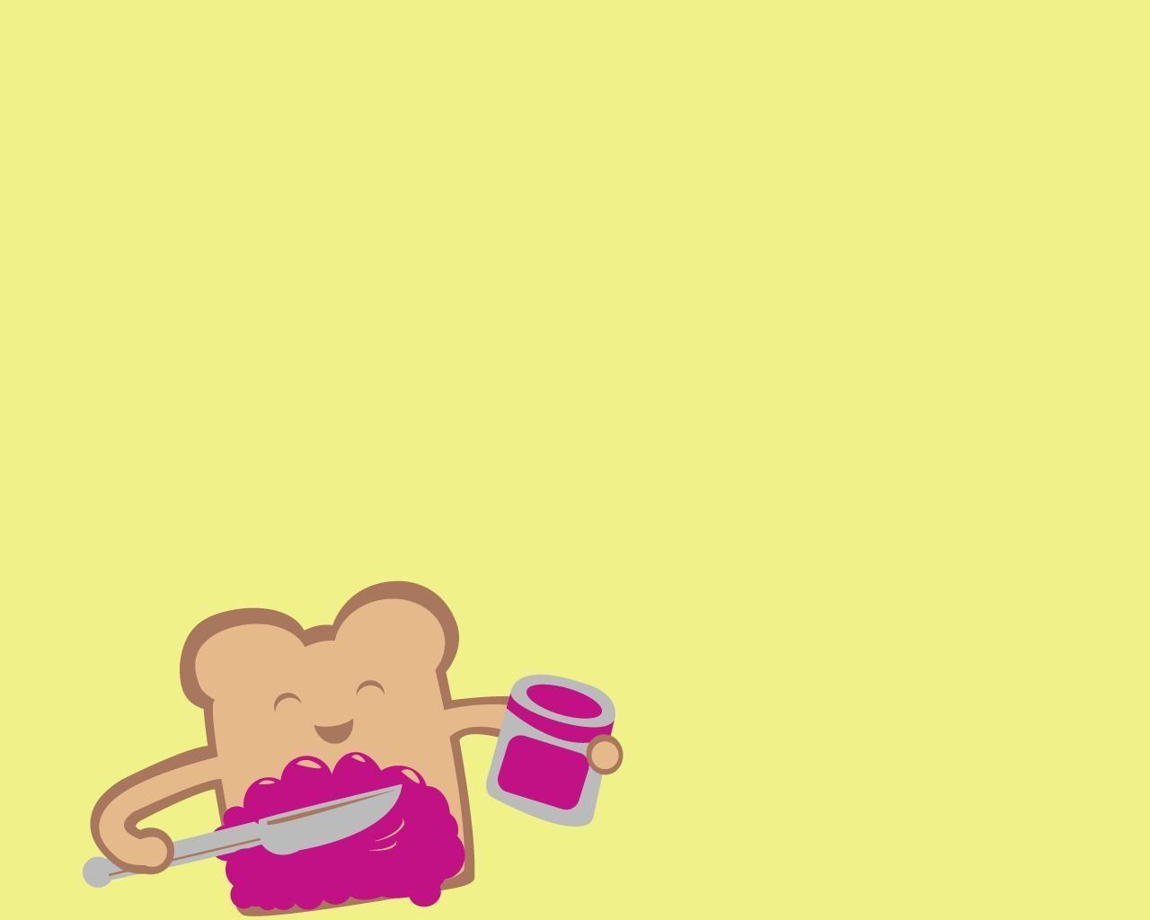 1280x1024 Cartoon Breakfast Wallpaper