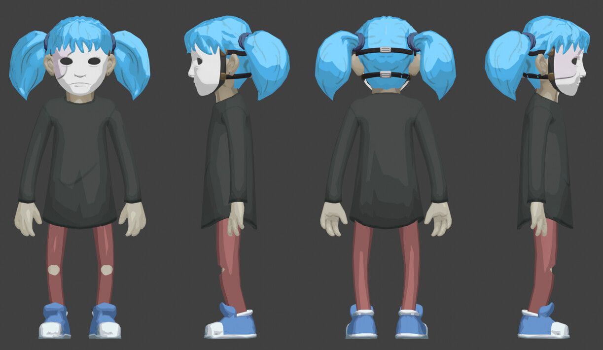 1223x710 Sally Face.. Sal Fisher 3D MODEL
