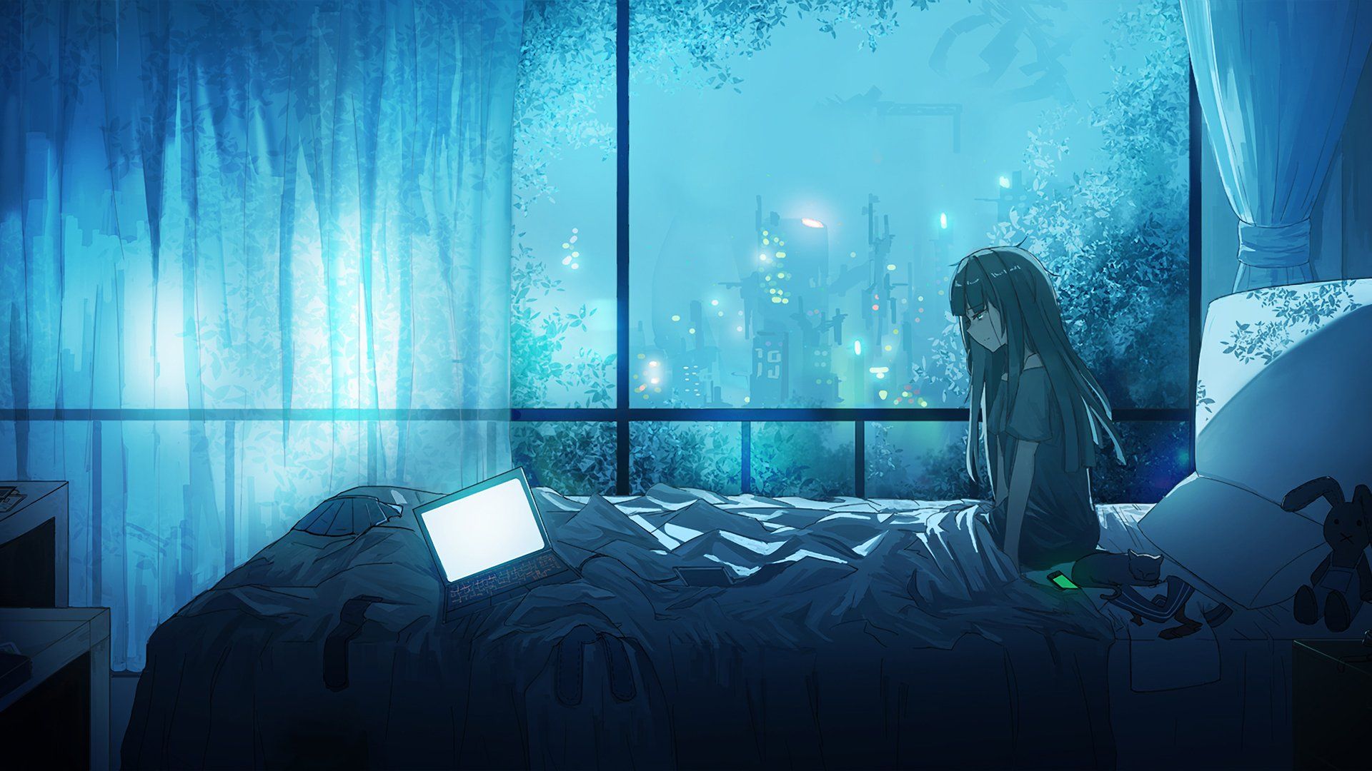1920x1080 Serene Anime Dreamscape HD Wallpaper