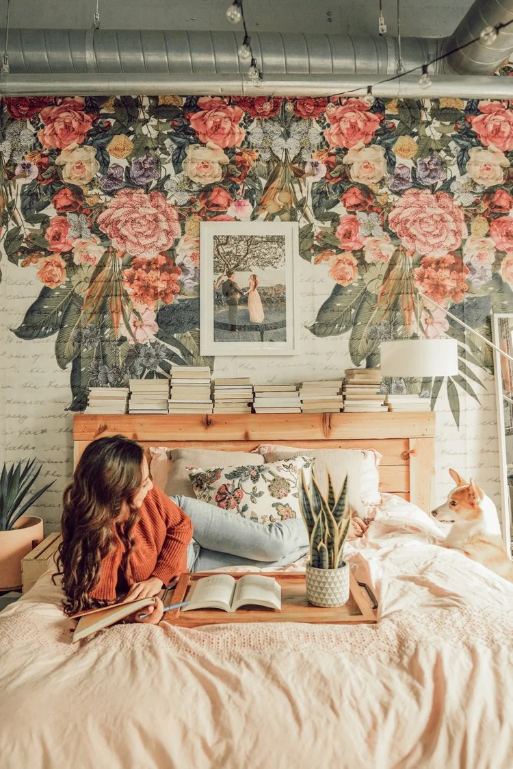 750x1123 Girl and The Word to Turn Your Bedroom Into a Floral Haven
