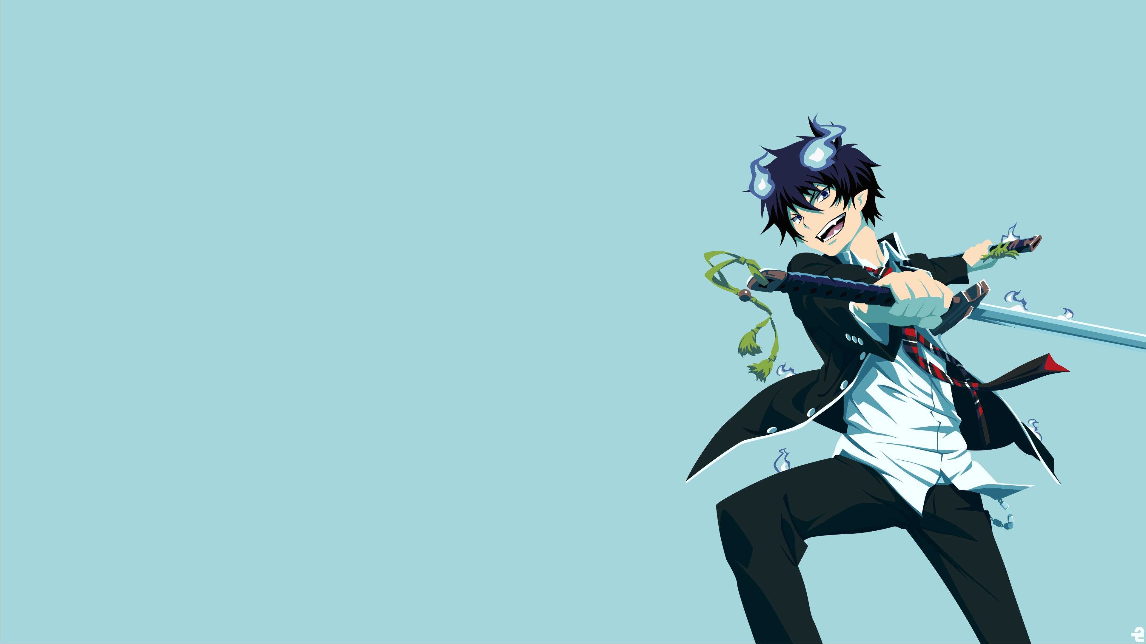 3840x2160 4K Blue Exorcist Wallpaper Free HD Wallpaper