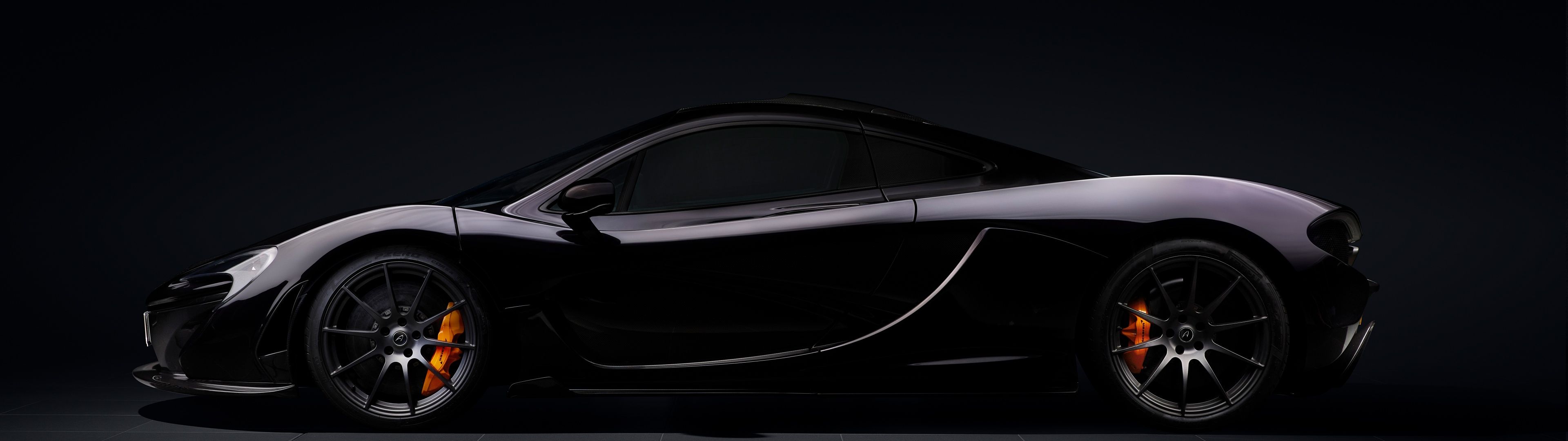 3840x1080 McLaren P1 Wallpaper 4K, 8K, Black cars, Dark background