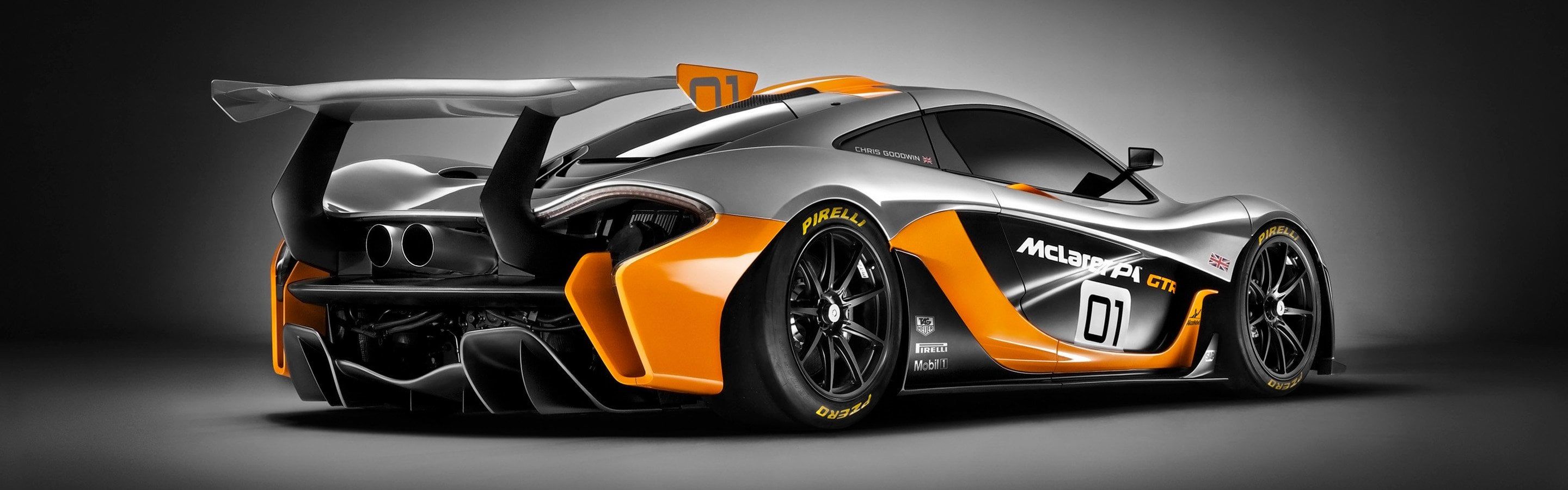 2880x900 McLaren P1 GTR Dual Monitor Wallpaper [2880 x 900]