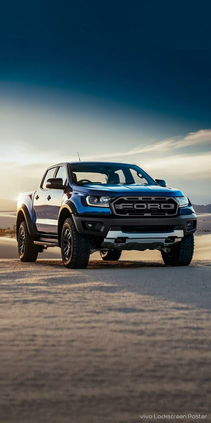 720x1440 Blue and White Truck Parked on the Beach at Sunset or Sunrise. Blue flame ford raptor wallpaper, Ford truck wallpaper iphone, Ford f150 raptor wallpaper iphone