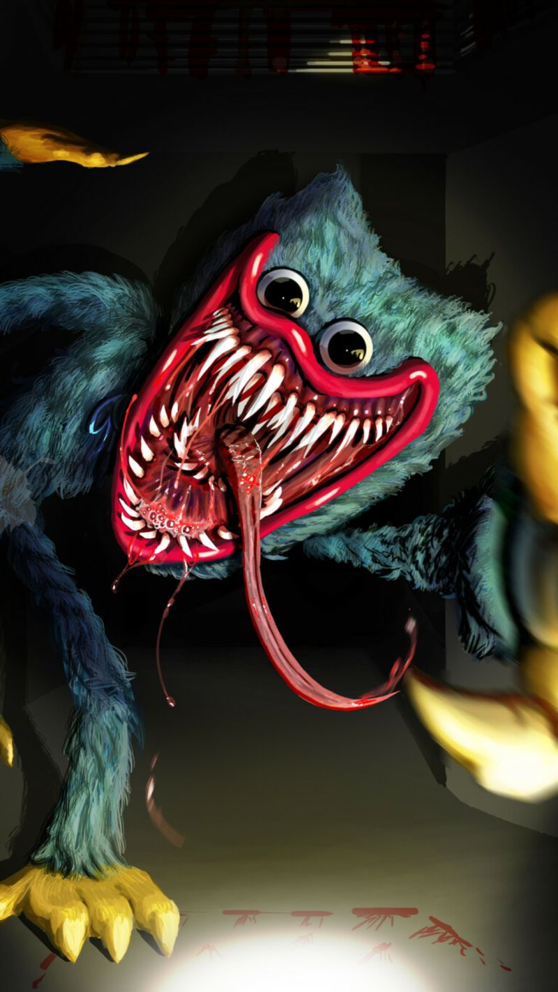 800x1422 Huggy Wuggy Phone Wallpaper