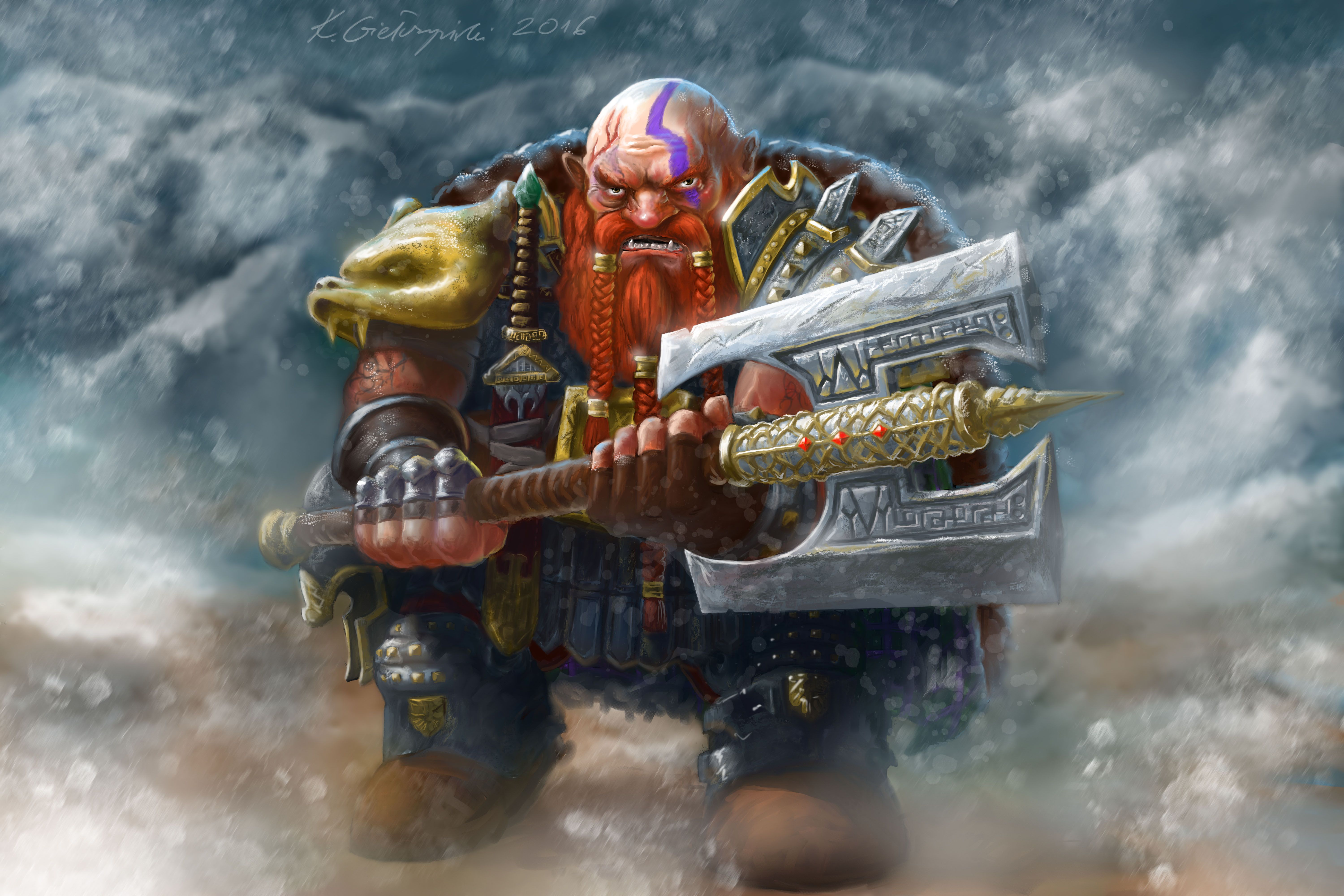 6000x4000 Dwarf With His Metal Hammer Wallpaper, HD Artist Wallpaper, 4k Wallpaper , Image, Background, Photos and Picture