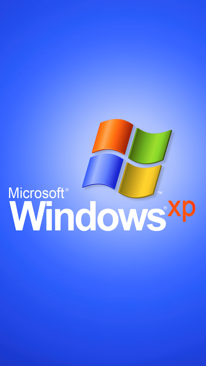 720x1280 Windows XP Wallpaper 4K, Logo, Blue background, 5K