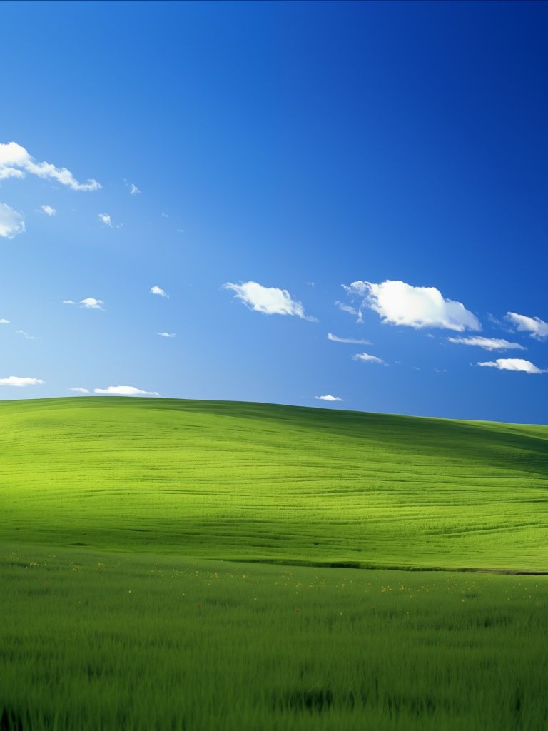 768x1024 Windows XP Default Wallpaper in 4K