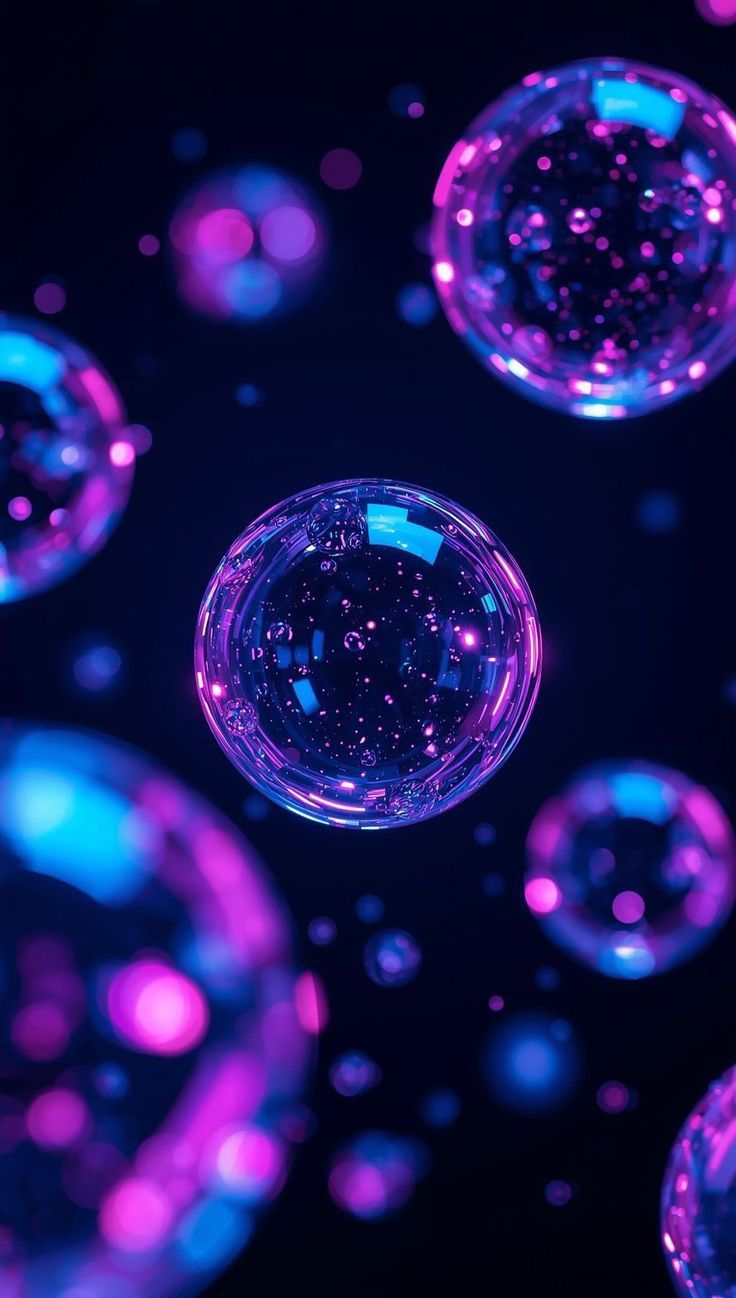 736x1298 Bubbles background wallpaper. Blurple aesthetic, Neon bubbles, Bubbles wallpaper aesthetic