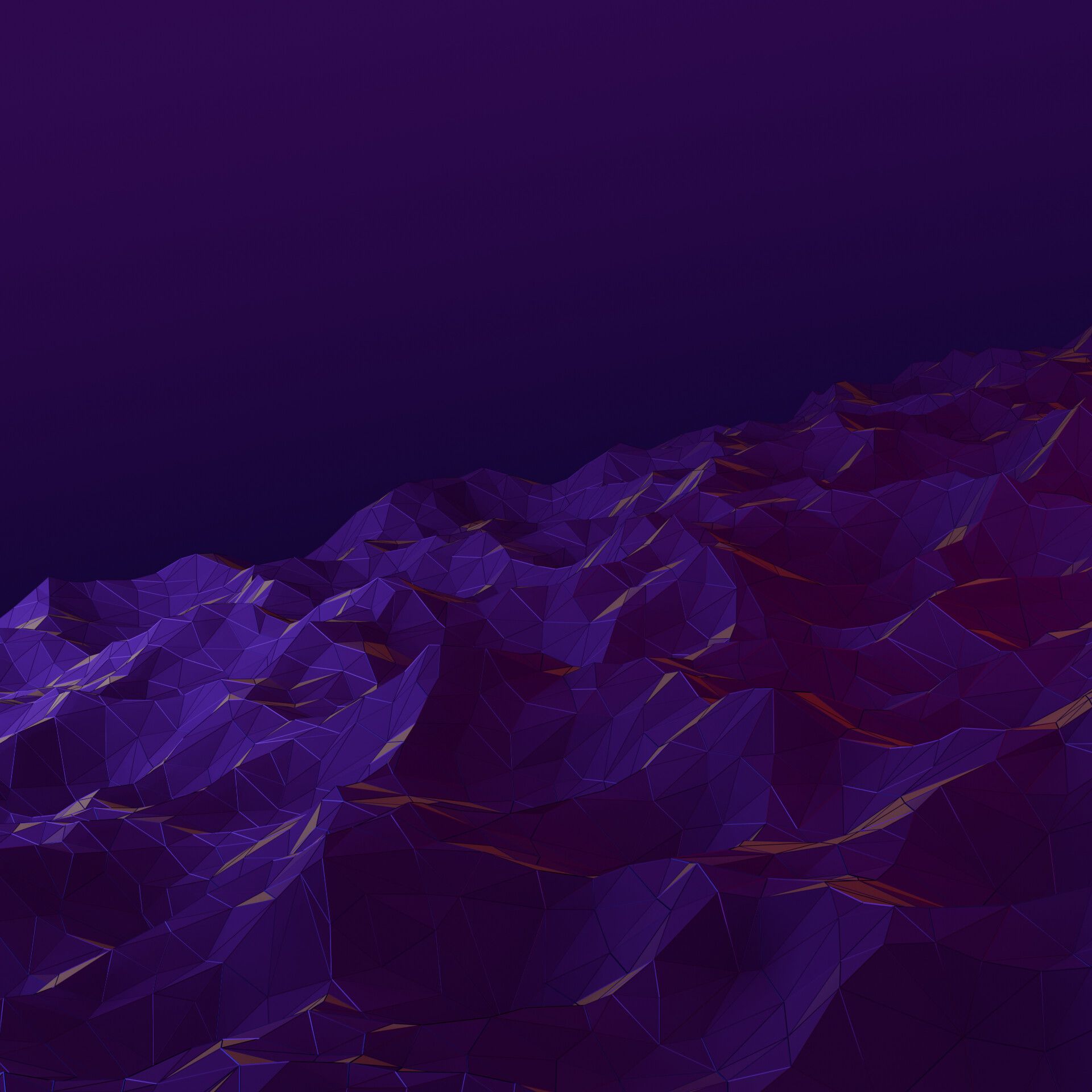 1920x1920 Landscape Wireframe Wallpaper