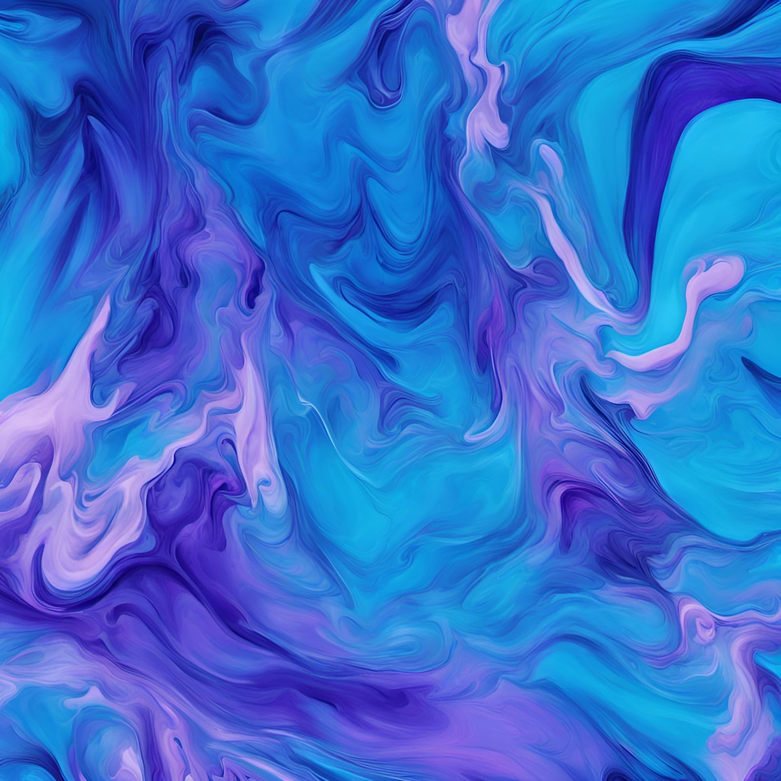 1600x1600 Acrylic Blurple Pour Paint Abstract