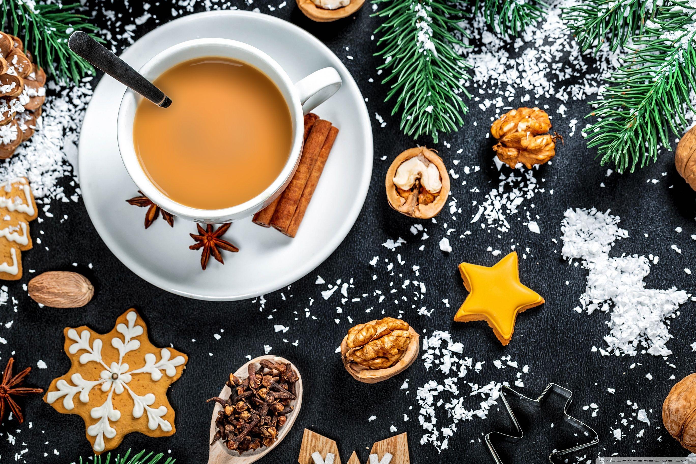 2736x1824 Christmas Cup of Coffee, Winter Mood Ultra HD Desktop Background Wallpaper for 4K UHD TV : Widescreen & UltraWide Desktop & Laptop : Tablet