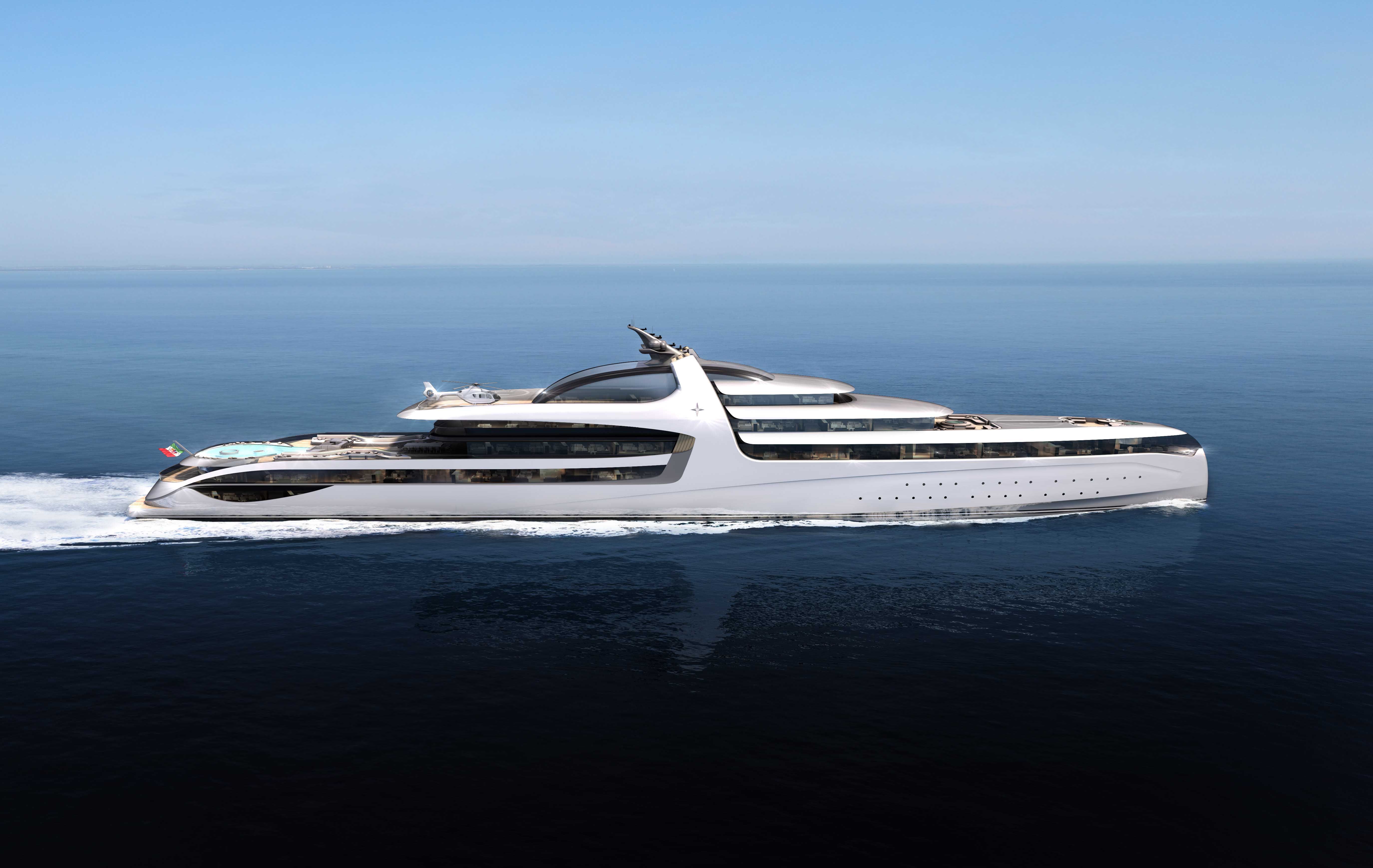 5500x3480 Ocean Majesty: 4K Ultra HD Superyacht Wallpaperx3480