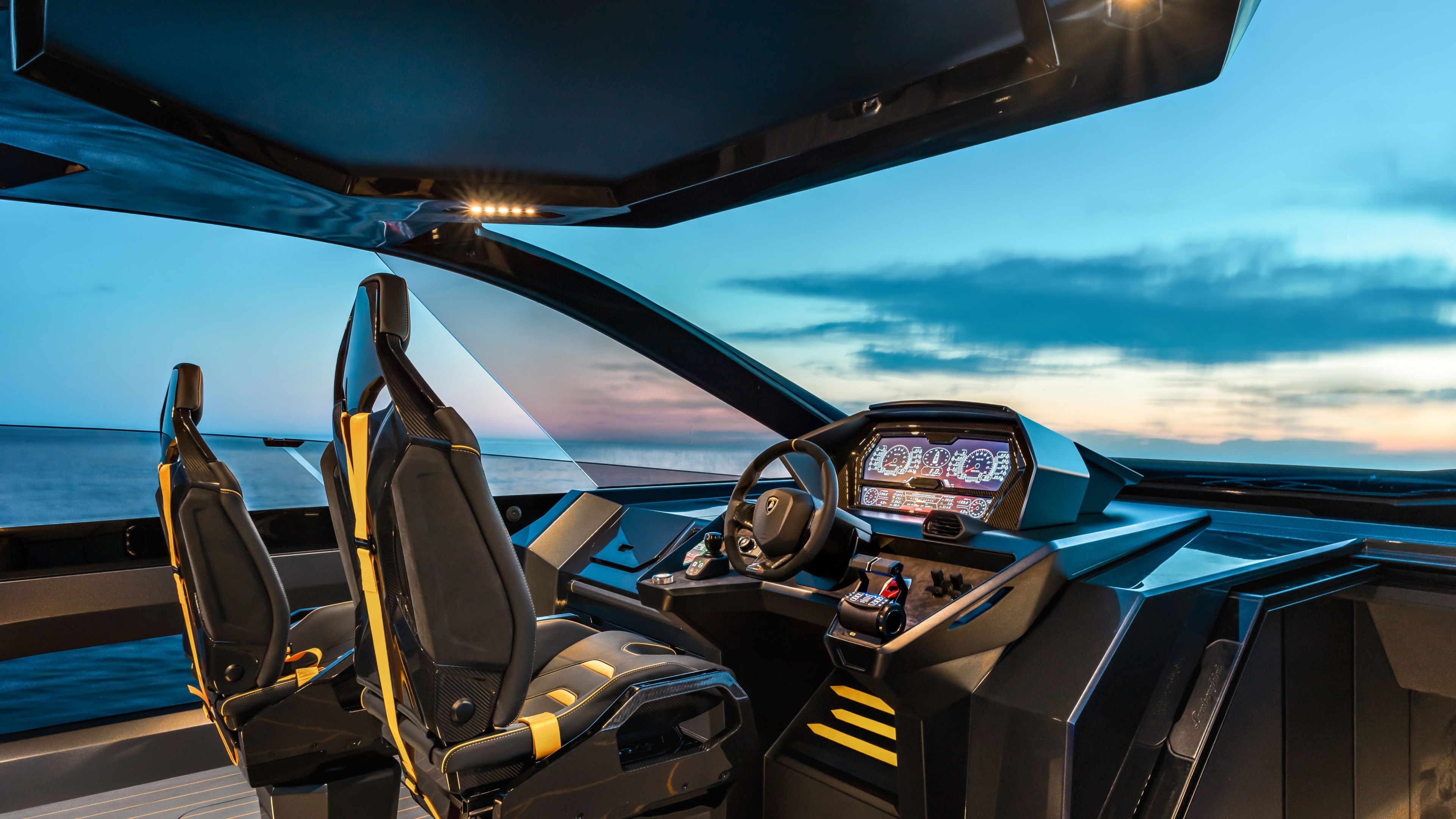3840x2160 Tecnomar for Lamborghini 63 Wallpaper 4K, Interior, Superyacht