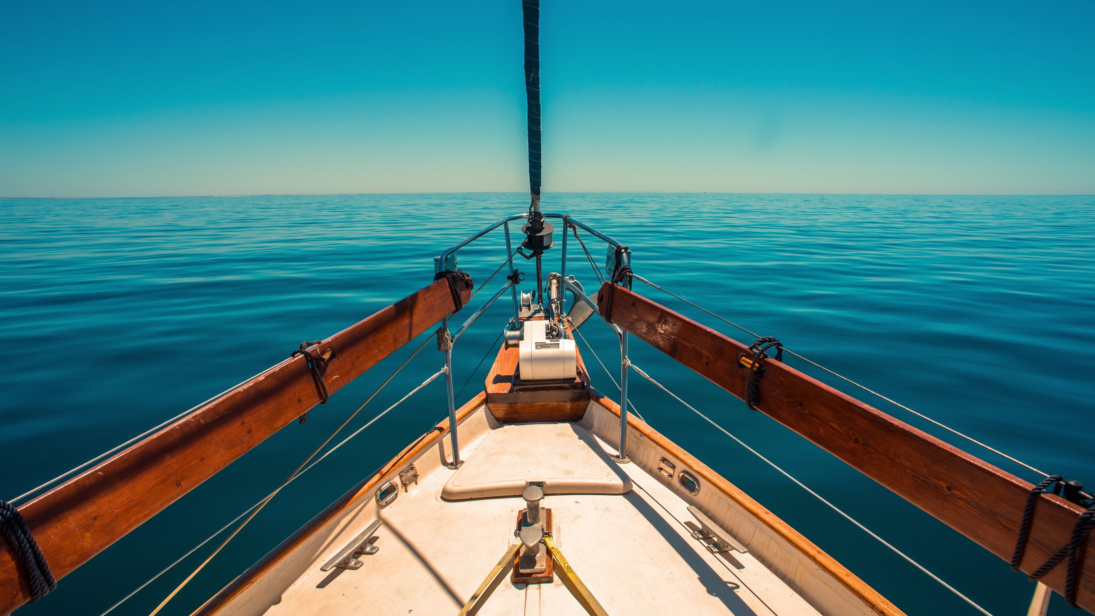 3840x2160 Wallpaper Yacht, blue sea 3840x2160 UHD 4K Picture, Image