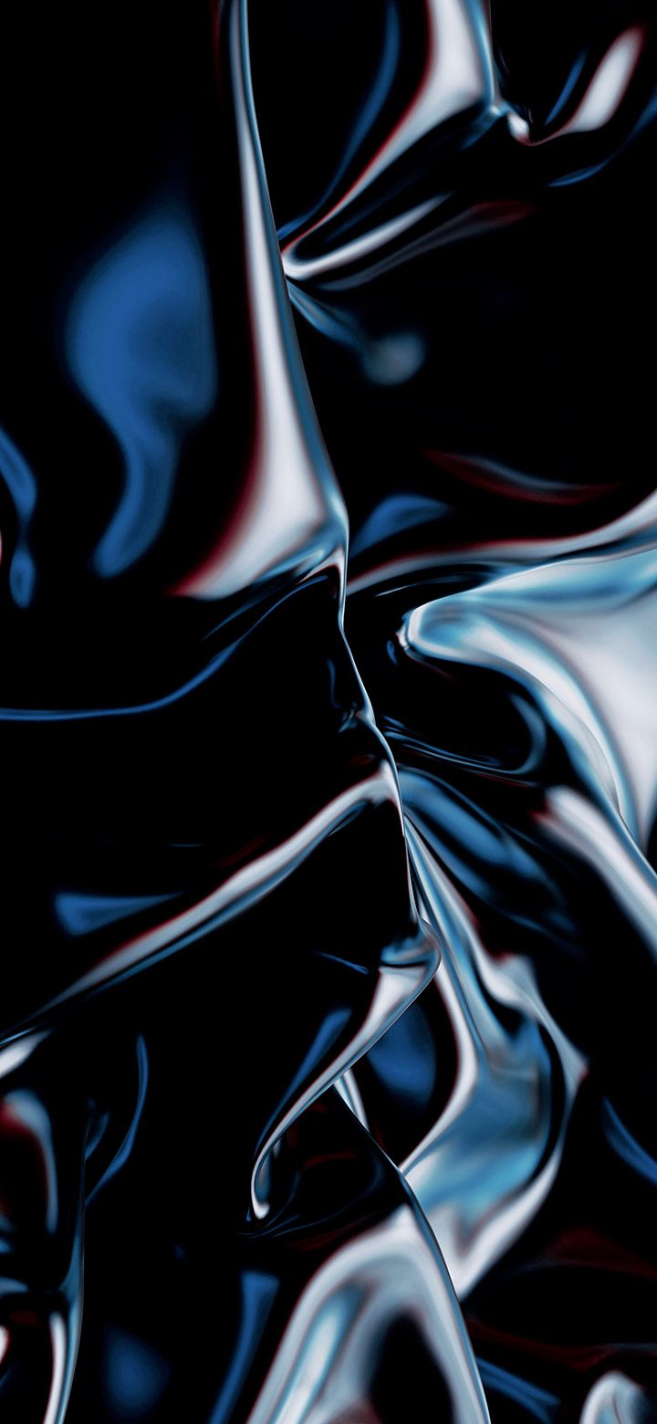 720x1560 Black and grey wavy metal surface 4K phone Wallpaper