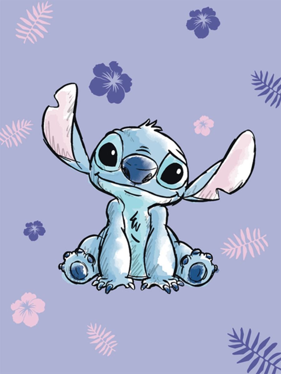 900x1200 Disney Lilo & Stitch Purple Fleece Blanket & Beyond