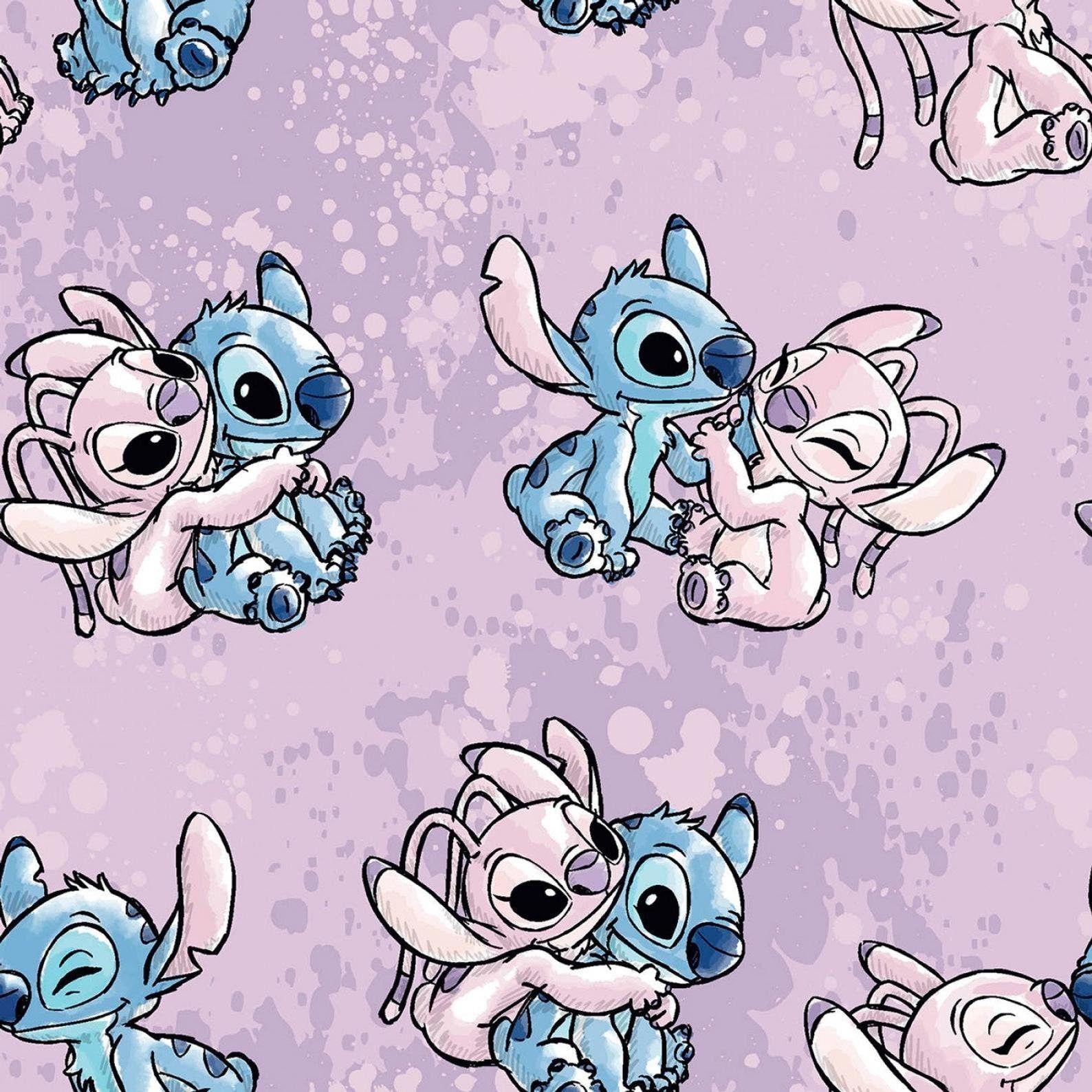 1588x1588 Disney Lilo and Stitch Angel Watercolor in Purple From Springs Creativ
