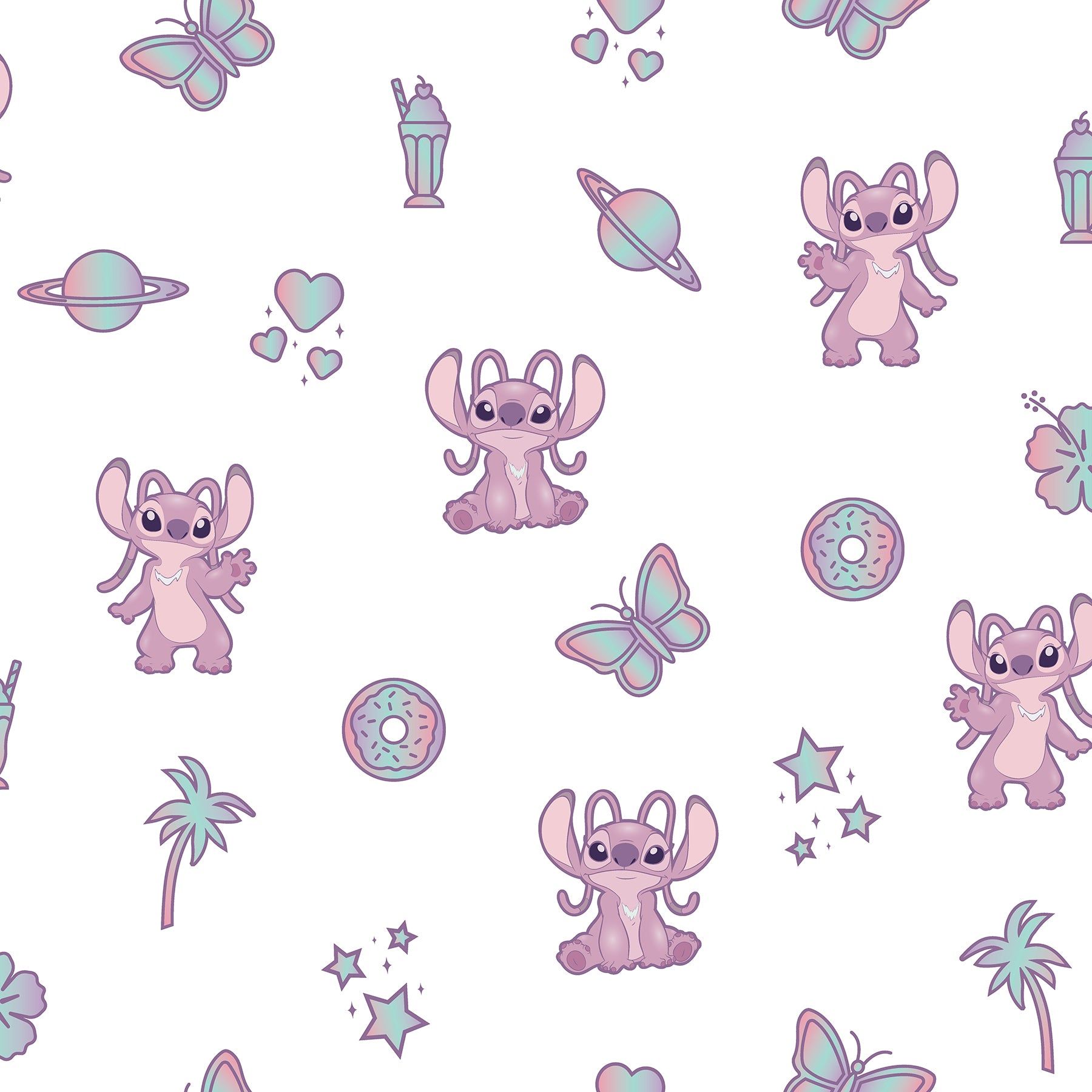 1800x1800 Disney Lilo and Stitch Angel Peel and Stick Wallpaper