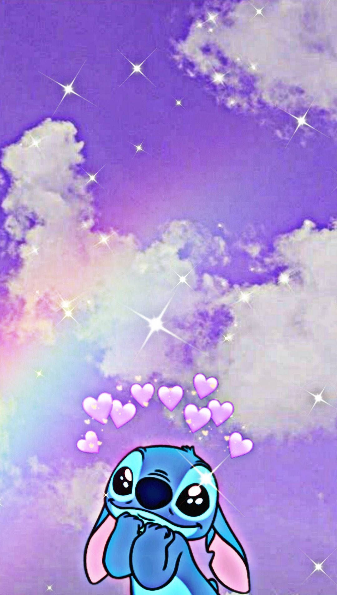 1080x1905 Download Caption: Cosmic Adventure with Stitch Wallpaper