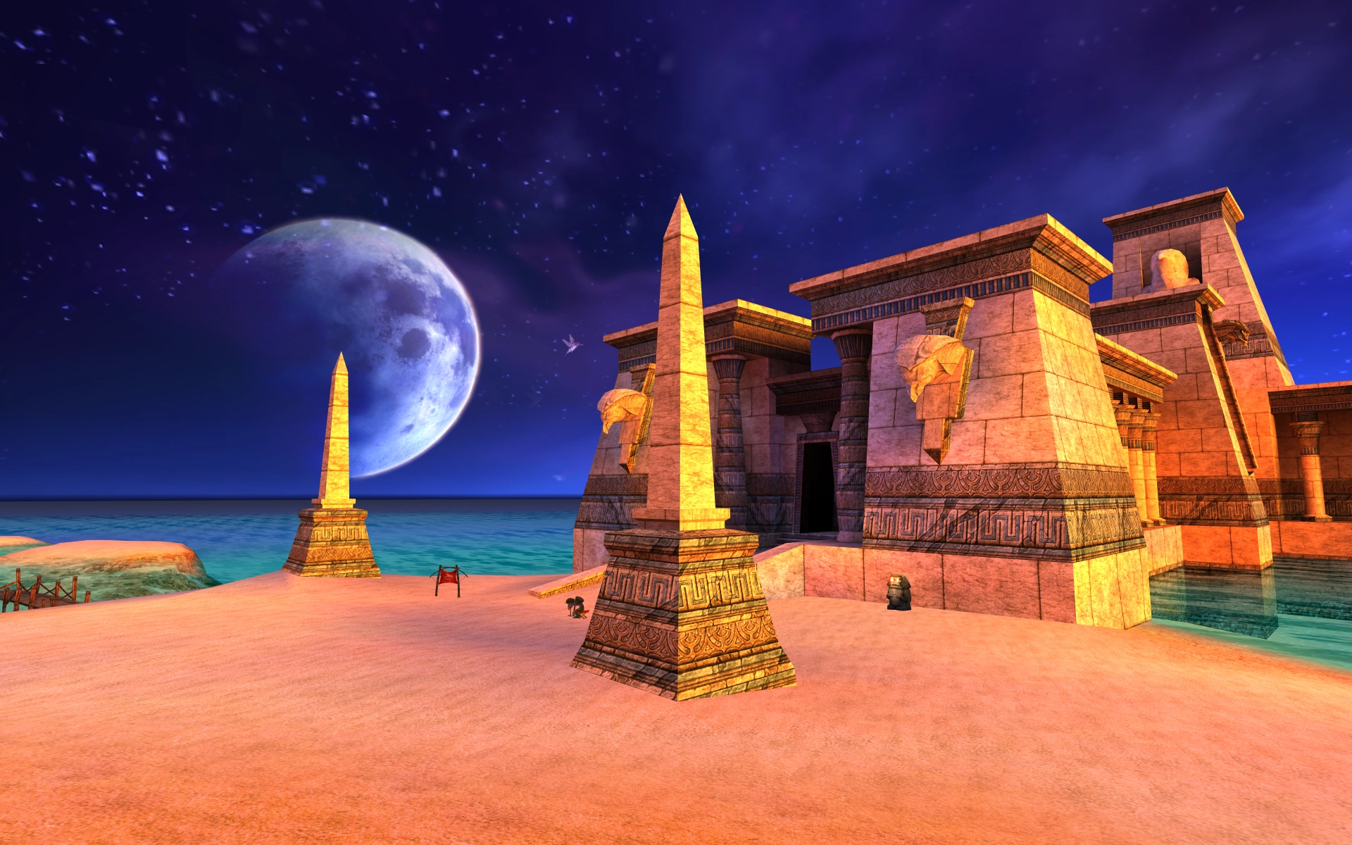 1920x1200 Cursed Palace. Sphinx and the Cursed Mummy